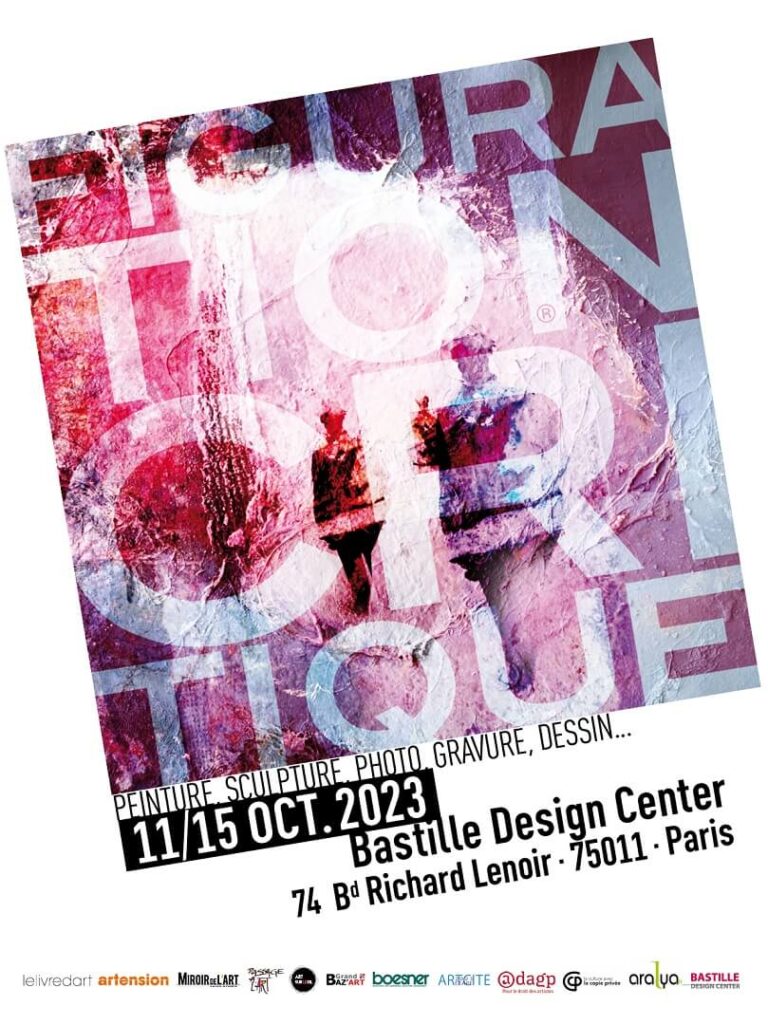 Affiche du salon d'art : Figuration Critique, 2023