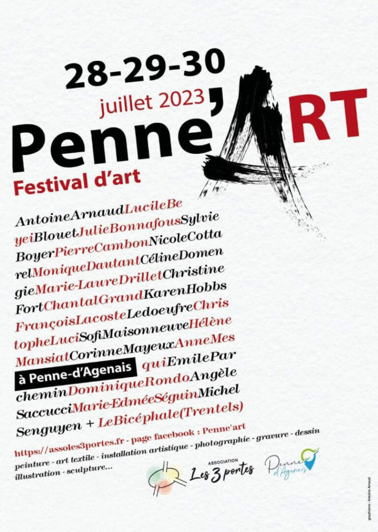 Affiche Festival d'art : Penne'Art, 2023
